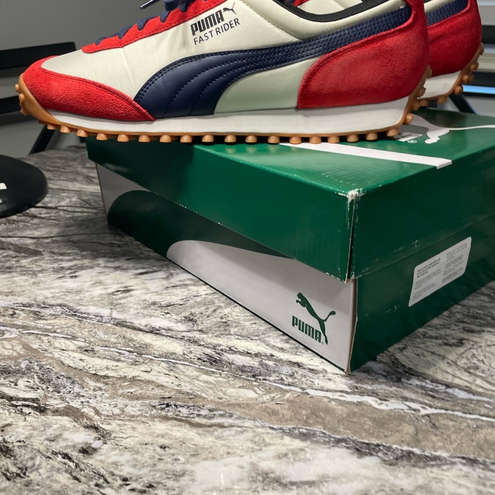Puma Fast Rider Sneakers - Red, White, Blue